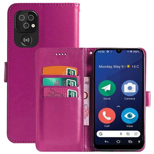 Wallet cover 3-kort Doro 8210 - Lyserød