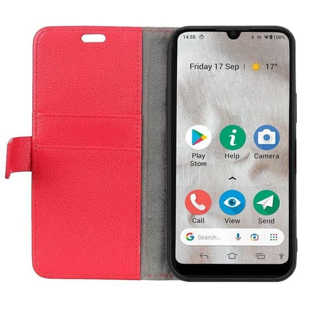 Wallet cover 2-kort Doro 8100 - Rød