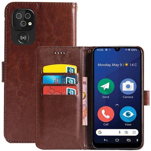 Wallet cover 3-kort Doro 8210 - Brun