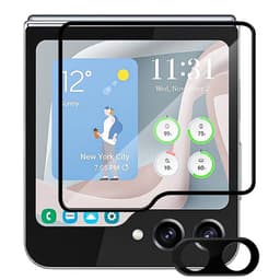 Härdat glas 2i1 Samsung Galaxy Z Flip 5 - Svart