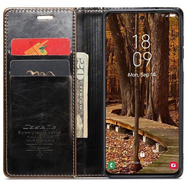 CaseMe Lommebok 2-kort Samsung Galaxy S23 FE - Brun