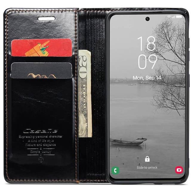 CaseMe mobilplånbok 2-kort Samsung Galaxy S23 FE - Svart