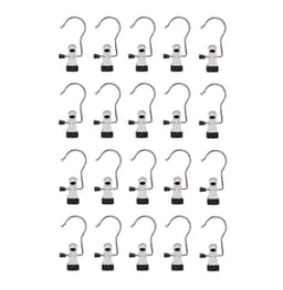 Koukku kiinnikkeellä Ruostumaton teräs 20-pack