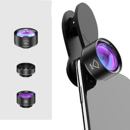 Puhelimen kameran objektiivisarja 195° kalansilmäobjektiivi / 130° laajakulmaobjektiivi / 15X makroobjektiivi