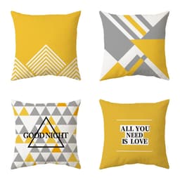4-pack dekorativa geometriska kuddfodral Flerfärgad 50 x 50 cm