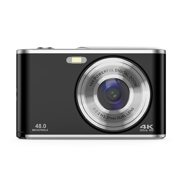 Digitalkamera 4K 48MP 16x zoom webkamera Sort