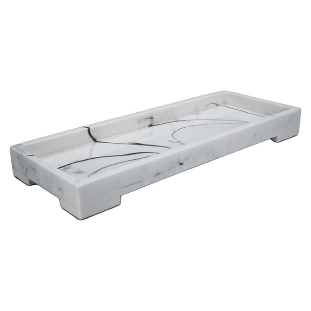 Storage tray Toilet tray Serving tray (White)