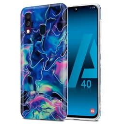 Samsung Galaxy A40 Plånboksfodral Skal (Blå)