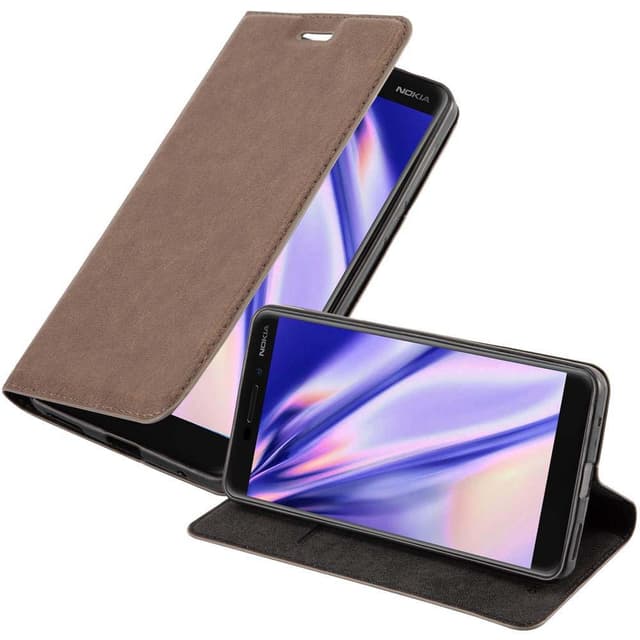 Nokia 6.1 Plånboksfodral Skal (Brun)