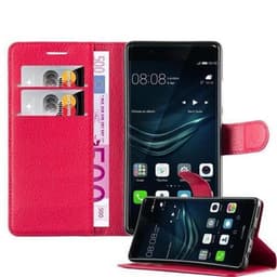 Huawei P9 lommebokdeksel etui (rød)