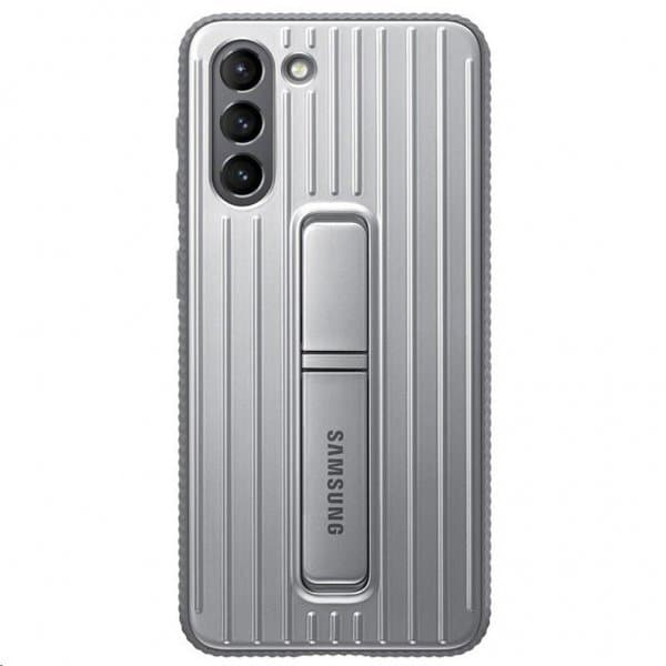Samsung Original Galaxy S21 Cover Protective Standing Cover Lysegrå