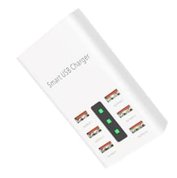 Kannettava 30 W: n pikalaturin USB 6 -portti - valkoinen