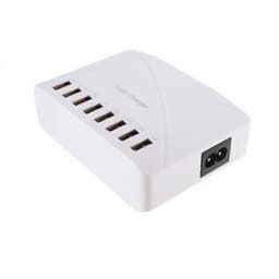 Kannettava pikalaturi USB 8 -portti - valkoinen