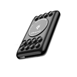 Trådløs Qi powerbank med sugeplugger, 5000mAh - svart
