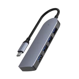 USB 3.0-keskitin, 4 porttia (USB-C uros) alumiinia