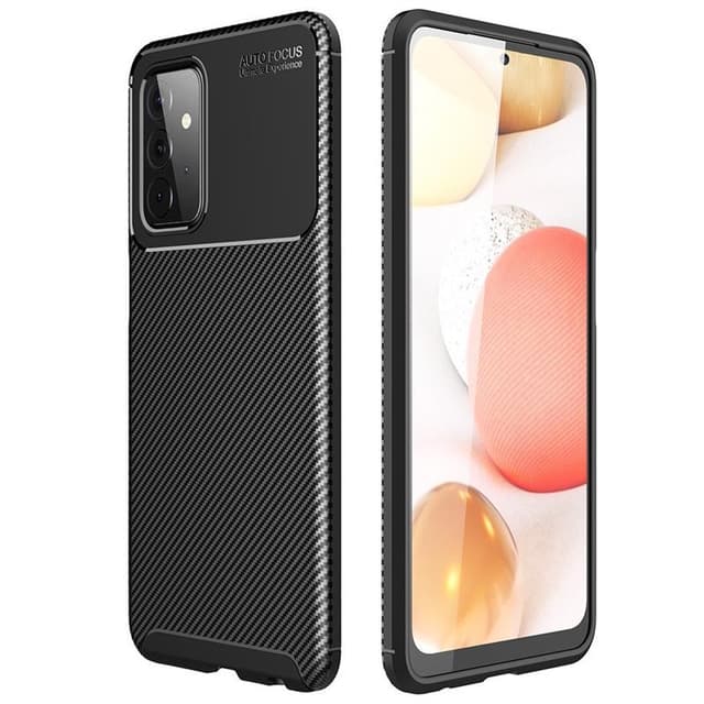 Carbon silikon skal Samsung Galaxy A72 5G  - Svart