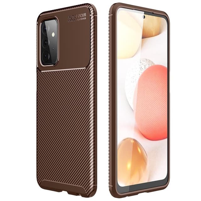 Carbon silikone cover Samsung Galaxy A72 5G  - brun