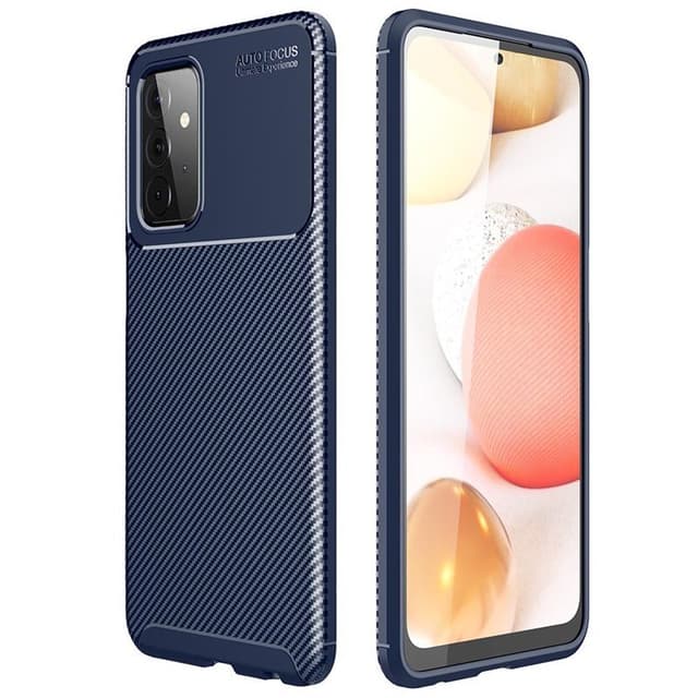 Carbon silikoni kuori Samsung Galaxy A72 5G  - sininen