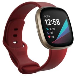 Sport Rannekoru Fitbit Sense - Tpunainen