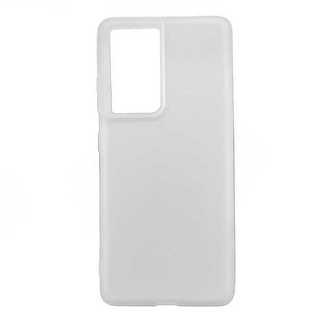 Samsung S21 Ultra - Ultratunn Silikonskal - Vit-transparent