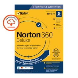 NORTON 360 DELUXE ND 50GB ND 1 USER 5 DEVICE - PC Windows,Mac OSX,iOS,