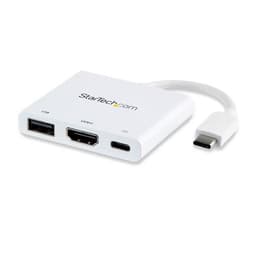 StarTech.com CDP2HDUACPW, Langallinen, USB 3.2 Gen 1 (3.1 Gen 1) Type-C, 60 W, Valkoinen, 5 Gbit/s, 4096 x 2160 pikseliä