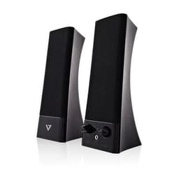 V7 SP2500, 2.0 kanaler, Kabel, 10 W, 100 - 20000 hz, 50000 Ω, Svart