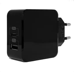 Mcdodo CH-6921 seinälaturi, USB C PD3.0 QC4.0 30 W ja USB A QC3.0, musta