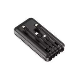 Powerbank Mini med 4 forskellige ladekabler 10000 mAh