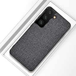 Beskyttelsedeksel med tekstil på utsiden til Samsung Galaxy S21+  - Grå