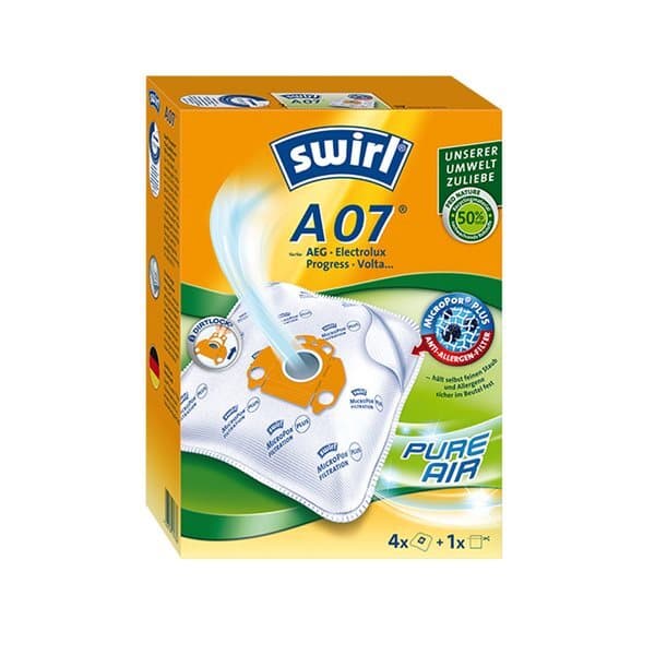 Swirl A07 Dammsugarpåse 4-pack + filter 6765935