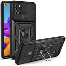 Beskyttelsescover med kameraskåner & Magnet Samsung Galaxy A21s Sort