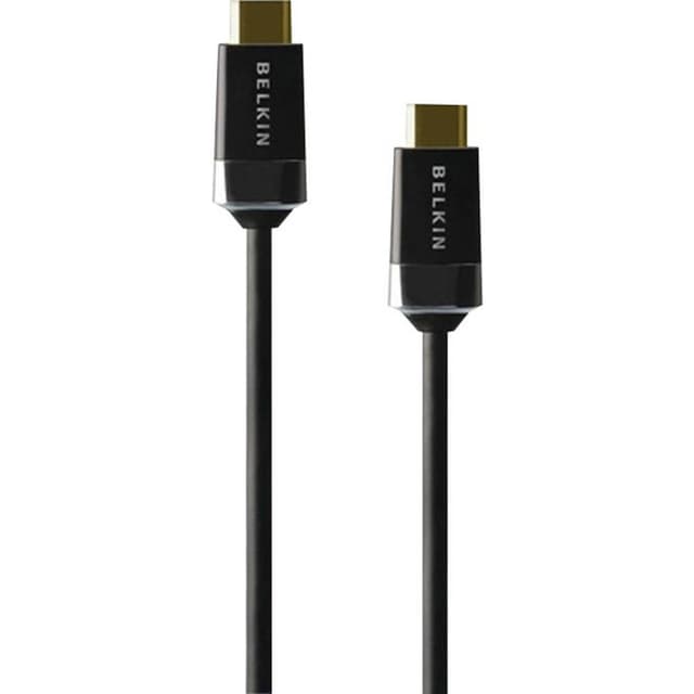 Belkin HDMI Anslutningskabel 1.00 m HDMI0018G-1M guldpläterad kontakt Svart [1x HDMI hane - 1x HDMI hane]