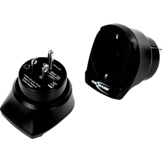 Ansmann 1250-0002 Reseadapter EU to US