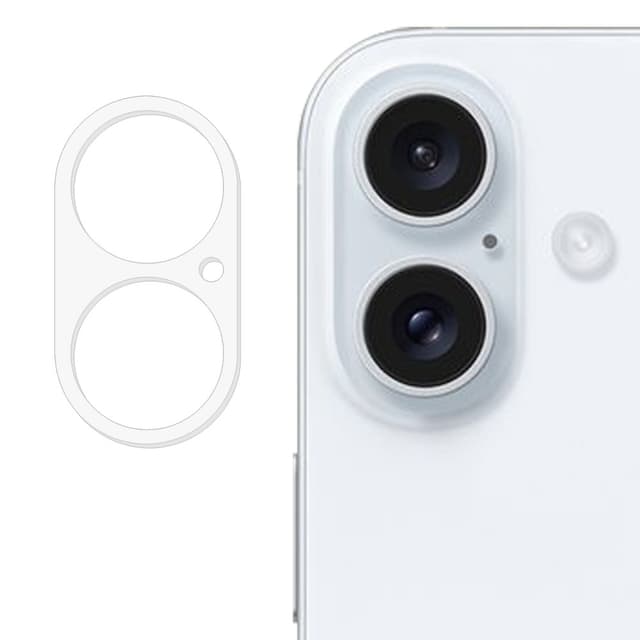 2-PACK SKALO iPhone 16 3D Linsskydd/Kameraskydd Härdat Glas