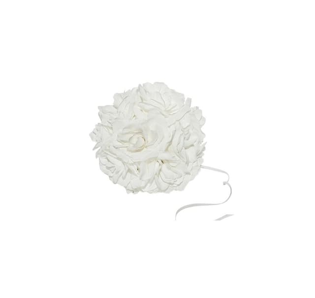 Dekoration 'Blomsterbollar, vit' 21cm