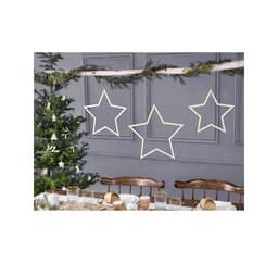 Dekoration Stars Merry Xmas, 3 st