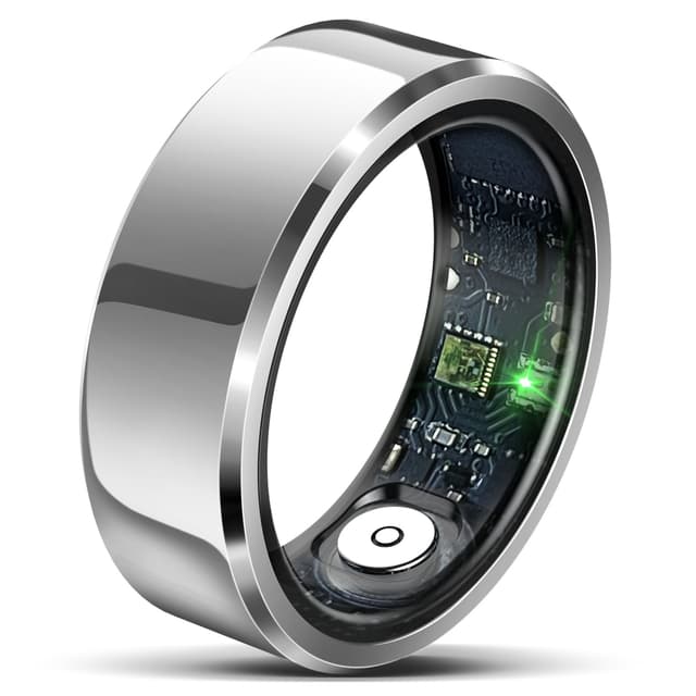 React Smart Ring Lys, Sølv - 9