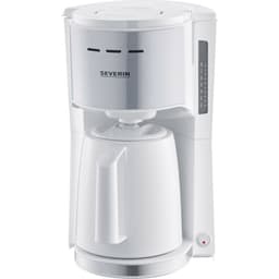 Severin KA 9255 Kaffebryggare Vit Kapacitet Koppar=8