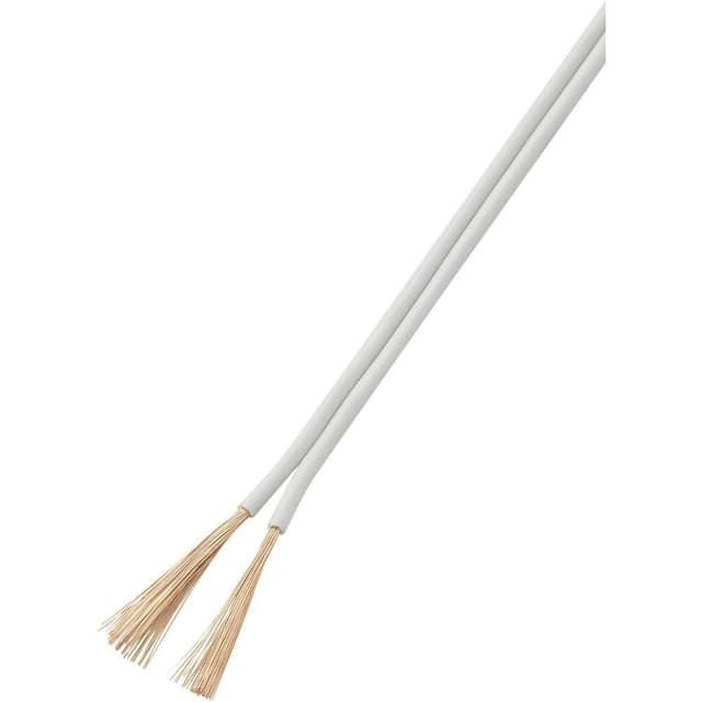 TRU COMPONENTS 93030c539 Flätad kabel 2 x 1.50 mm² Vit