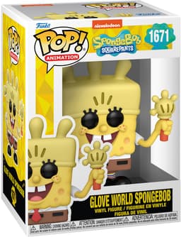 Funko POP Svampbob Fyrkant actionfigur (med handskljus)
