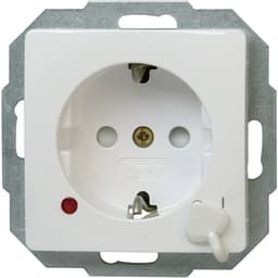 Beskyttelseskontakt Indsats Kopp 136702010 Paris Hvid 1 stk