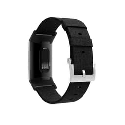 Canvas Nylon klokkerem for Fitbit Charge 3 Sort