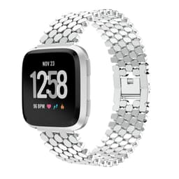 Klokkerem i rustfritt stål for Fitbit Versa Smartwatch - Fiskeskaladesign Sølv Fitbit Versa 4