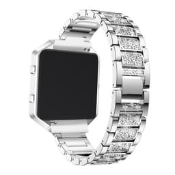 Smart klokkerem Diamond-klokkerem med klokkeramme for Fitbit Blaze Sølv