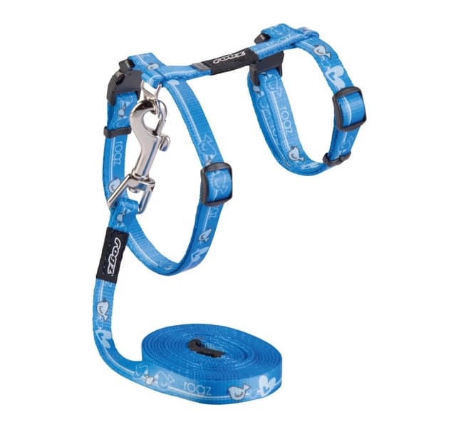 Kattsele med koppel Kiddycat Royal Birds 24-40cm/1,8m