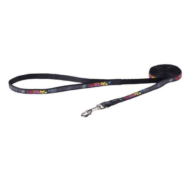 Leash Rogz Fancy Dress Small 11mm Jellybean, Multi Bone mönster