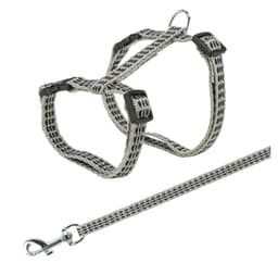 Kattsele med koppel, reflex, nylon, 22–42 cm/10 mm, 1,20 m, Trixie
