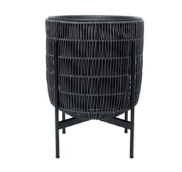 Planteringskärl WICK med stativ 30x30xH38cm, svart