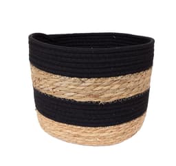 Kurv KENIA-2, D30xH20cm, natur/svart